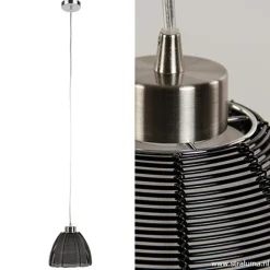 Straluma Moderne hanglamp zwart klein></noscript> Draadlampen|Tienerkamerlampen