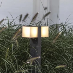 Straluma Moderne LED buitenlamp dubbele kubus op paal IP54><noscript><img width=