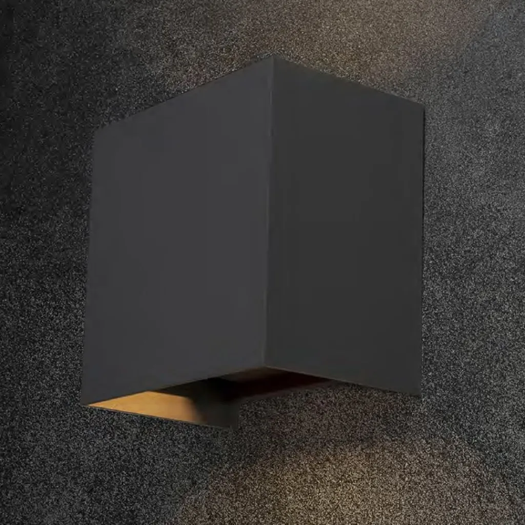 Straluma Moderne LED buitenlamp rechthoekig zwart IP65> Wandlampen|Buitenlampen