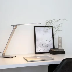 Straluma Moderne LED bureaulamp geborsteld staal verstelbaar><noscript><img width=
