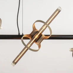 Straluma Moderne LED design hanglamp zwart met goud><noscript><img width=