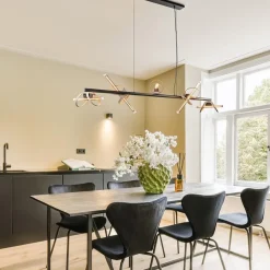 Straluma Moderne LED design hanglamp zwart met goud><noscript><img width=