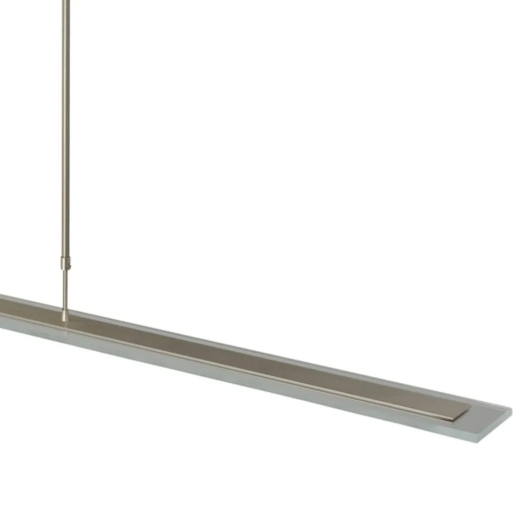 Straluma Moderne LED hanglamp nikkel met helder glas> Hanglampen|Eettafellampen