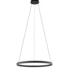 Straluma Moderne LED hanglamp zwarte ring 80 cm> Hanglampen|Eettafellampen