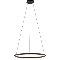 Straluma Moderne LED hanglamp zwarte ring 80 cm> Hanglampen|Eettafellampen