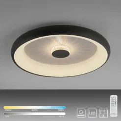 Straluma Moderne LED plafondlamp met kristaleffect zwart> Plafondlampen|Wandlampen