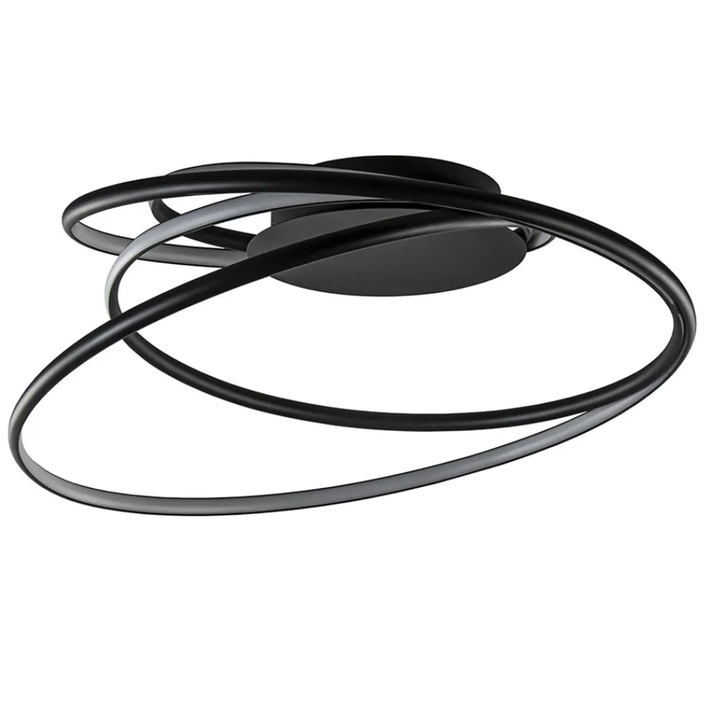 Straluma Moderne LED plafondlamp ringen zwart 3-standen dimbaar> Plafondlampen|LED Plafondlampen