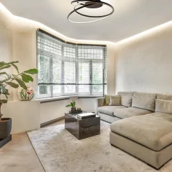 Straluma Moderne LED plafondlamp ringen zwart 3-standen dimbaar><noscript><img width=