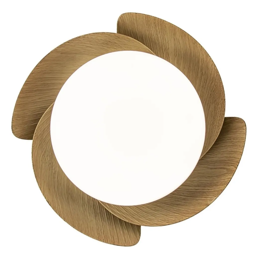 Straluma Moderne LED plafondventilator wit met houten bladen> Plafondlampen|Plafondventilatoren met lamp