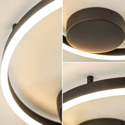 Straluma Moderne LED plafond/wandlamp ring zwart></noscript> Plafondlampen|Wandlampen