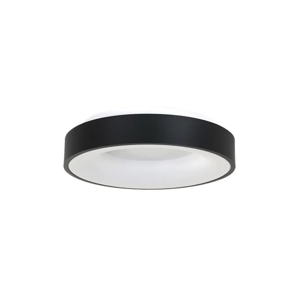 Straluma Moderne LED plafonnière zwart rond 30 cm> Plafondlampen|Plafonnières