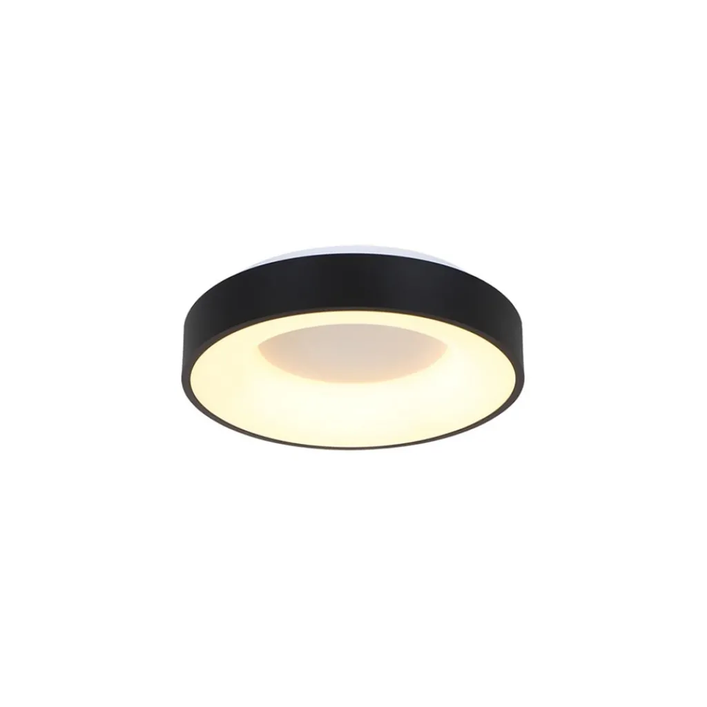 Straluma Moderne LED plafonnière zwart rond 30 cm> Plafondlampen|Plafonnières