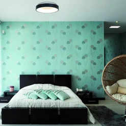 Straluma Moderne LED plafonnière zwart rond 30 cm><noscript><img width=