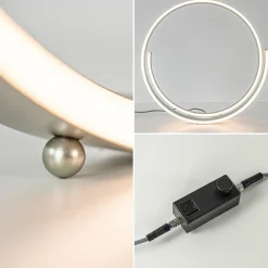 Straluma Moderne LED tafellamp nikkel met dim to warm functie></noscript> Tafellampen|LED Tafellampen