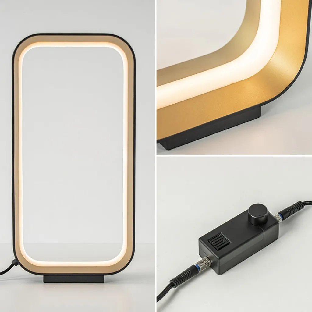 Straluma Moderne LED tafellamp zwart/goud klein> Tafellampen|LED Tafellampen