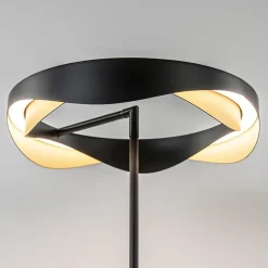 Straluma Moderne LED tafellamp zwart met goud dimbaar><noscript><img width=