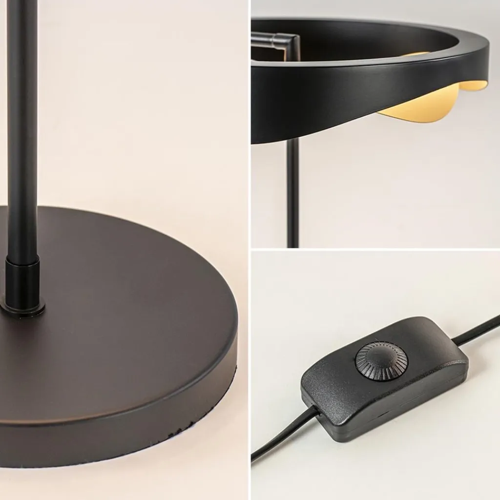 Straluma Moderne LED tafellamp zwart met goud dimbaar> Tafellampen|LED Tafellampen