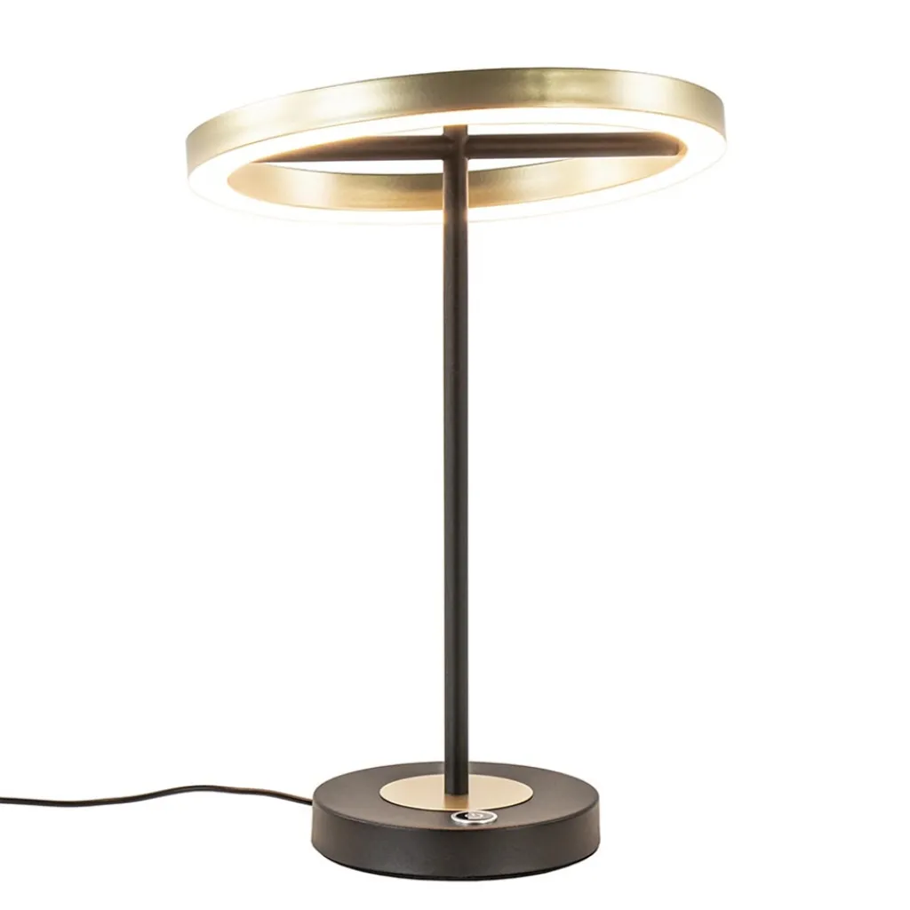 Straluma Moderne LED tafellamp zwart/goud dimbaar> Tafellampen|LED Tafellampen