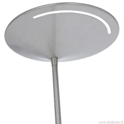 Straluma Moderne LED uplighter met leeslamp geborsteld staal> Vloerlampen|Leeslampen