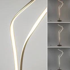 Straluma Moderne LED vloerlamp goud dimbaar></noscript> Vloerlampen|Woonkamerlampen