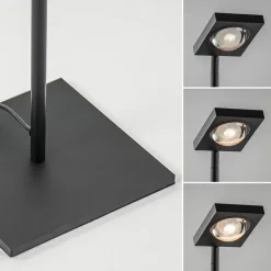 Straluma Moderne LED vloerlamp lens zwart verstelbaar></noscript> Vloerlampen|Leeslampen