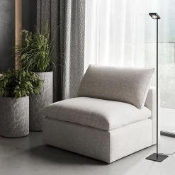 Straluma Moderne LED vloerlamp lens zwart verstelbaar></noscript> Vloerlampen|Leeslampen