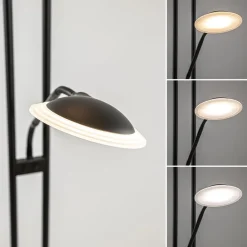 Straluma Moderne LED vloerlamp met uplighter en leeslamp mat zwart></noscript> Vloerlampen|Leeslampen