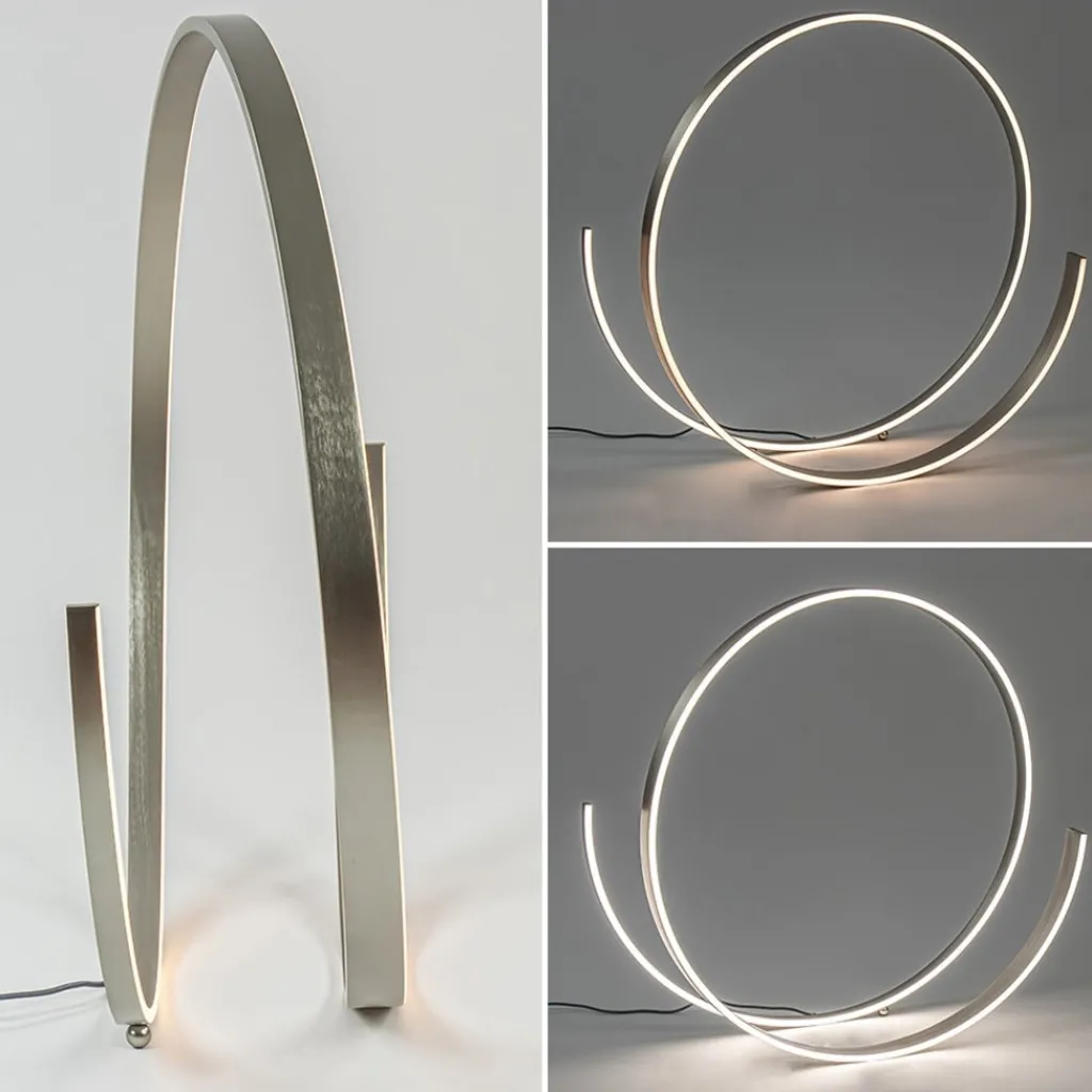 Straluma Moderne LED vloerlamp nikkel dimbaar> Vloerlampen|LED Vloerlampen