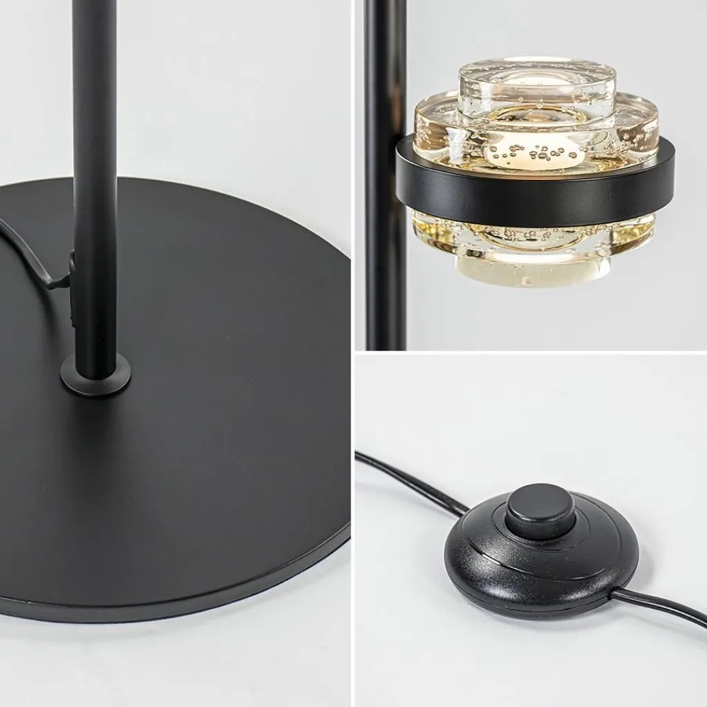 Straluma Moderne LED vloerlamp zwart/champagne dimbaar> Vloerlampen|LED Vloerlampen