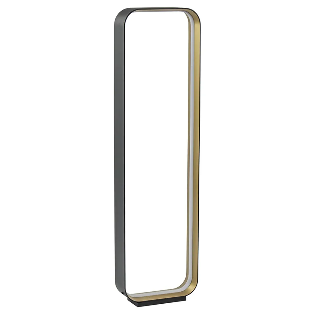 Straluma Moderne LED vloerlamp zwart/goud dim to warm> Vloerlampen|LED Vloerlampen