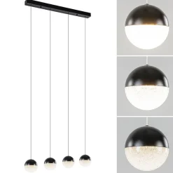 Straluma Moderne 4-lichts hanglamp met LED 3-standen dimbaar></noscript> Hanglampen|Eettafellampen