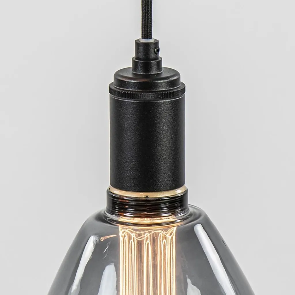 Straluma Moderne 3-lichts hanglamp zwart exclusief bronnen> Pendel Lampen|Woonkamerlampen