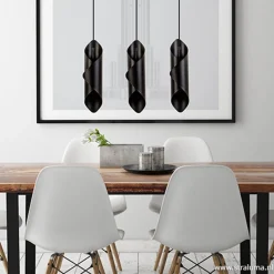 Straluma Moderne 3-lichts hanglamp zwart metaal><noscript><img width=