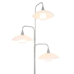 Straluma Moderne 3-lichts LED vloerlamp geborsteld staal><noscript><img width=
