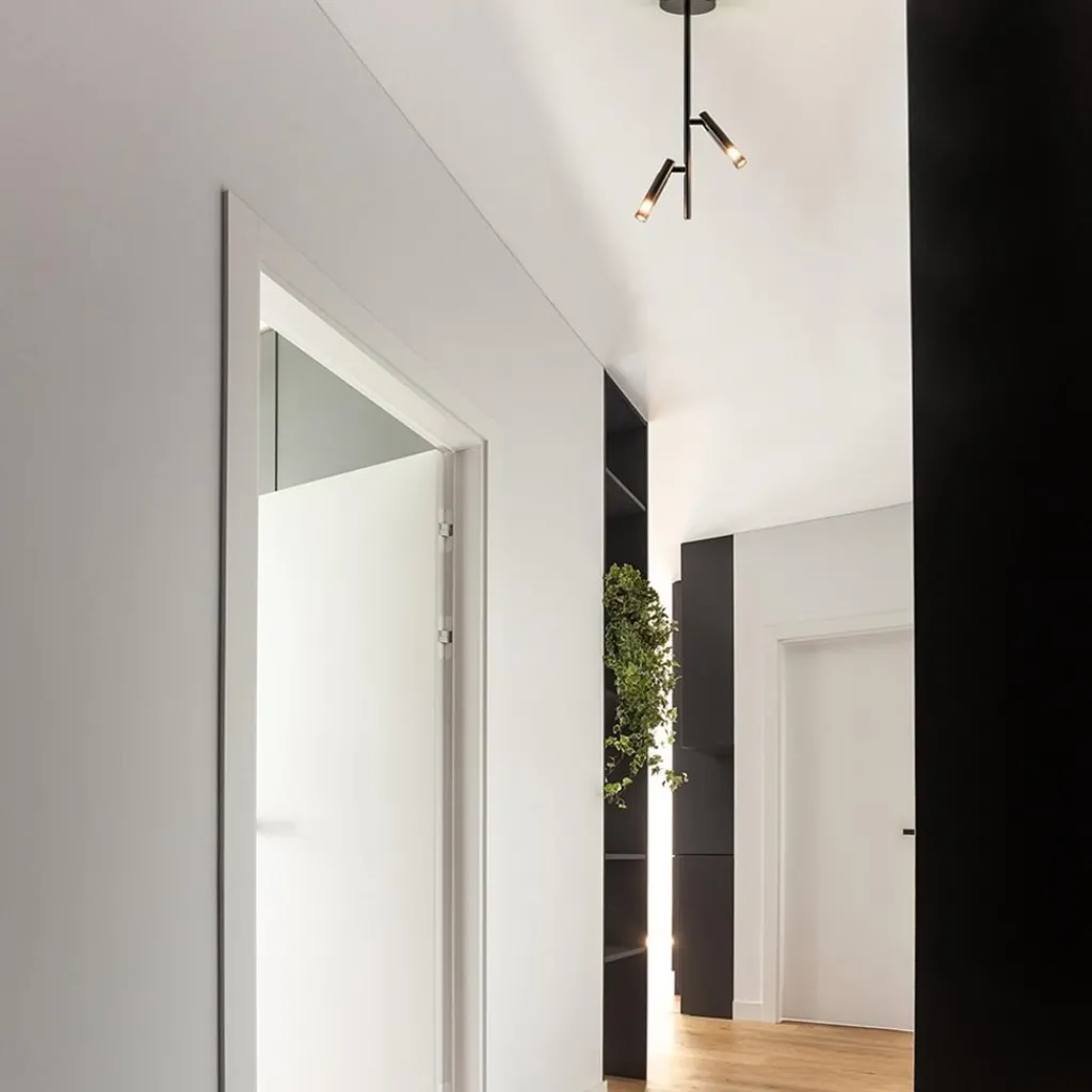 Straluma Moderne 2-lichts opbouwspot zwart G9> Opbouwspots|Halverlichting