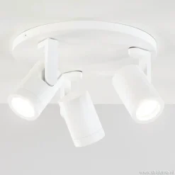 Straluma Moderne 3-lichts plafondspot wit metaal> Opbouwspots|Keukenverlichting
