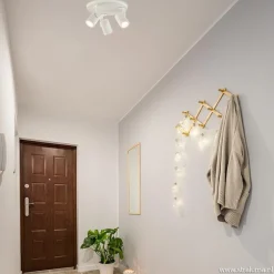 Straluma Moderne 3-lichts plafondspot wit metaal></noscript> Opbouwspots|Keukenverlichting