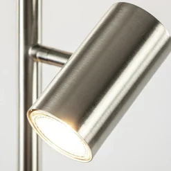 Straluma Moderne 3-lichts vloerlamp nikkel met 3-standen dimbaar LED></noscript> Vloerlampen|Leeslampen