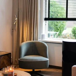 Straluma Moderne 3-lichts vloerlamp nikkel met 3-standen dimbaar LED></noscript> Vloerlampen|Leeslampen