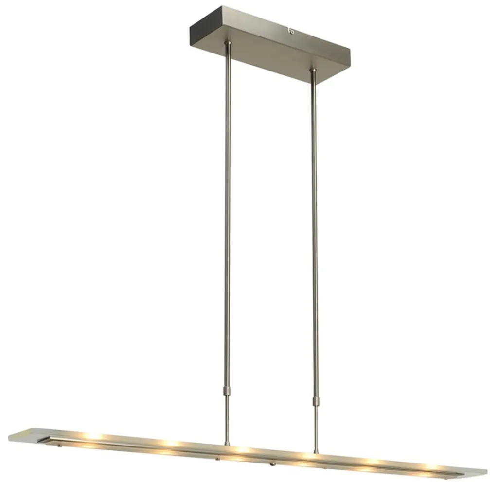 Straluma Moderne nikkel LED hanglamp met helder glas dimbaar> Hanglampen|Eettafellampen