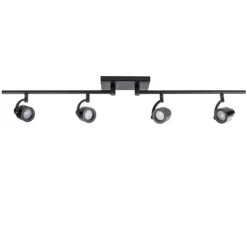 Straluma Moderne opbouwspot mat zwart 4-lichts> Plafondlampen|Opbouwspots