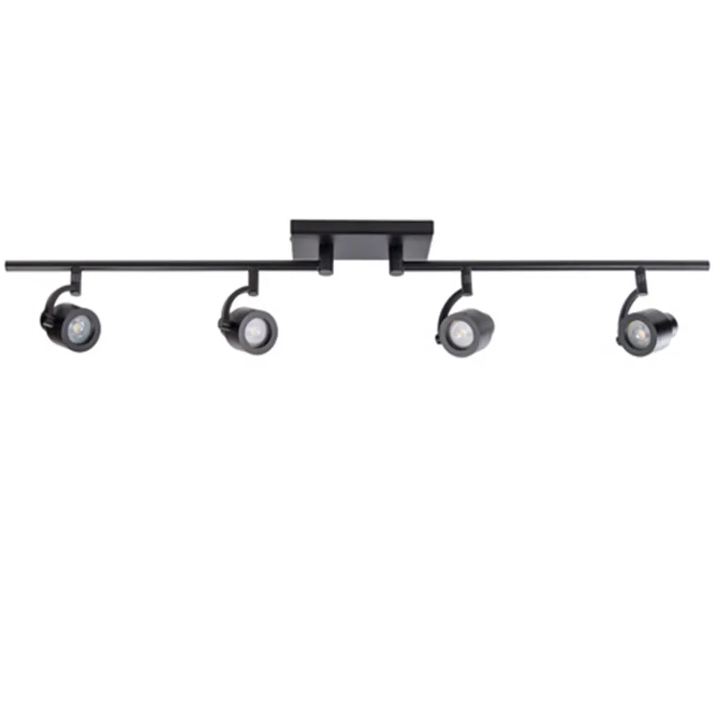 Straluma Moderne opbouwspot mat zwart 4-lichts> Plafondlampen|Opbouwspots