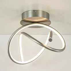 Straluma Moderne plafondlamp nikkel inclusief 3-standen dimbaar LED> Plafondlampen|LED Plafondlampen