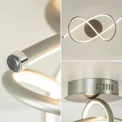 Straluma Moderne plafondlamp nikkel inclusief 3-standen dimbaar LED></noscript> Plafondlampen|LED Plafondlampen