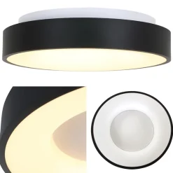 Straluma Moderne plafondlamp zwart met geïntegreerd LED></noscript> Plafondlampen|Plafonnières