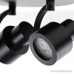 Straluma Moderne plafondspot mat zwart 2-lichts></noscript> Plafondlampen|Opbouwspots