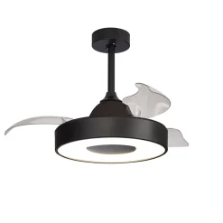 Straluma Moderne plafondventilator zwart met dimbaar LED> Plafondlampen|Plafondventilatoren met lamp