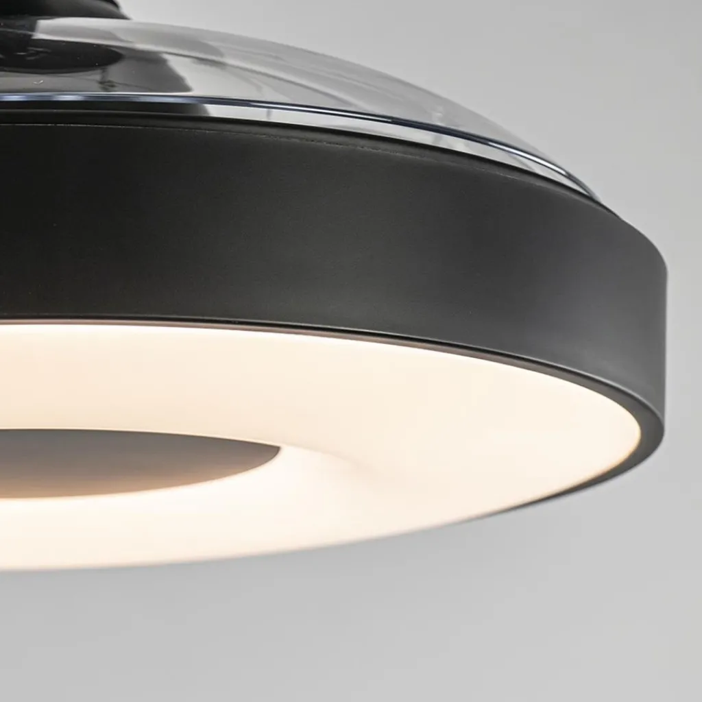 Straluma Moderne plafondventilator zwart met dimbaar LED> Plafondlampen|Plafondventilatoren met lamp