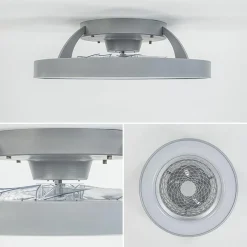 Straluma Moderne plafondventilator grijs met geintegreerd LED><noscript><img width=