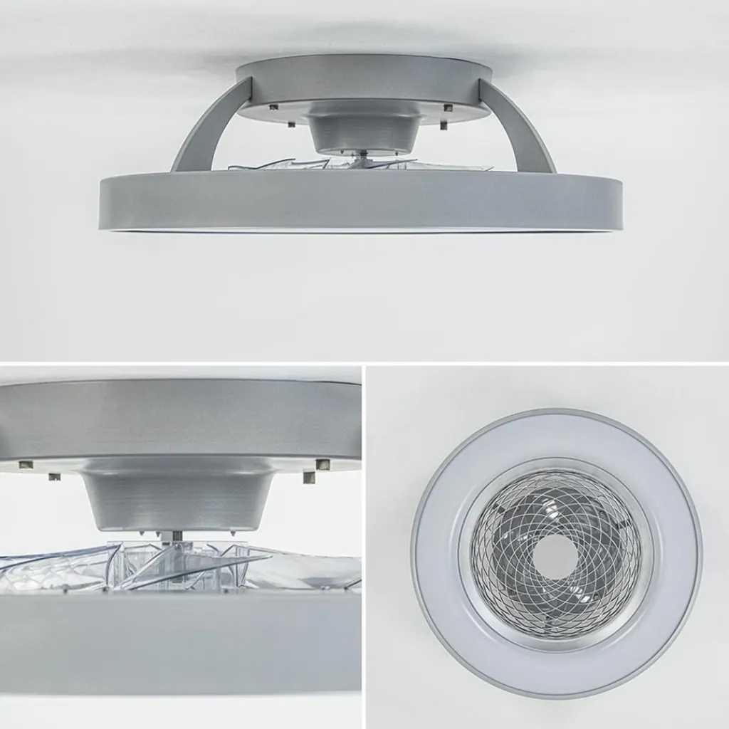 Straluma Moderne plafondventilator grijs met geintegreerd LED> Plafondlampen|Plafondventilatoren met lamp